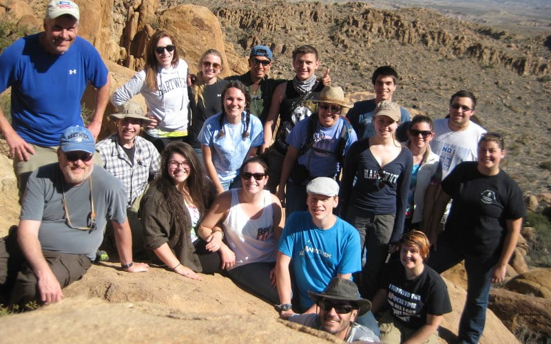 Geology students and faculty in the Desert SouthWest