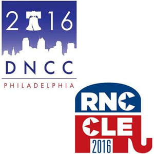 Logos for 2016 national political conventions