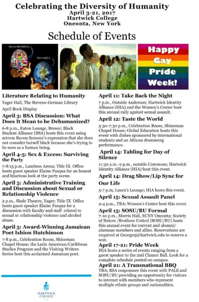 April 2017- Salute to Humanity Month Events Poster