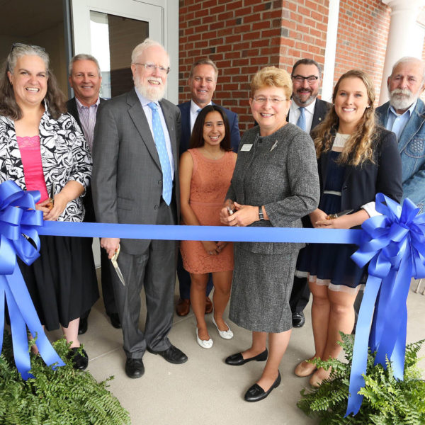 Ceremonial ribbon cutting for new apartment community, 8/31/17