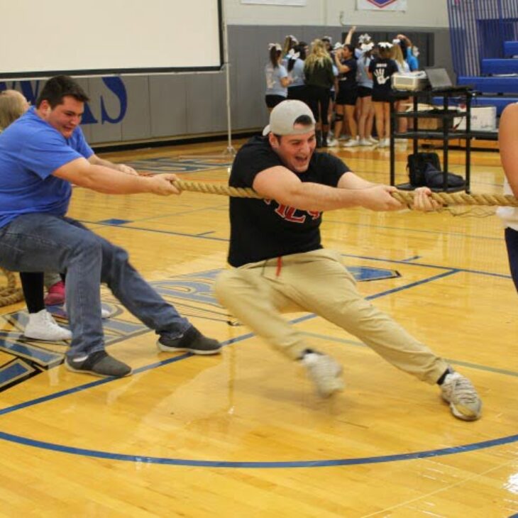 Tug-o-war contest during Hawks Night Fever