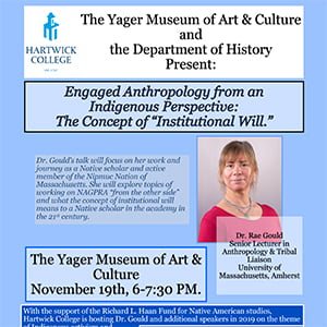 Poster for upcoming lecture by Dr. Rae Gould