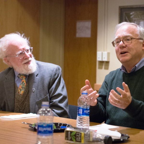 Francis Landrey P’06 and Charles Crow III ’72, the 2019 Les Rude Memorial Lecture presenters
