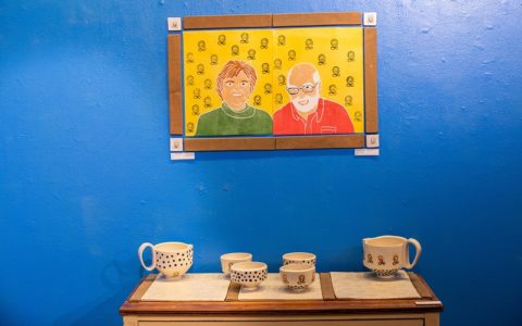 ceramic home pieces on exhibit for senior art show