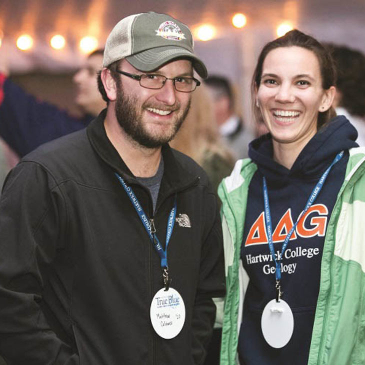 Alumni smiling during True Blue Weekend