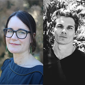 Writer Shena McAuliffe and poet Brendan Walsh ’10