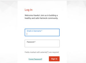 AlcoholEdu Student Login Screen