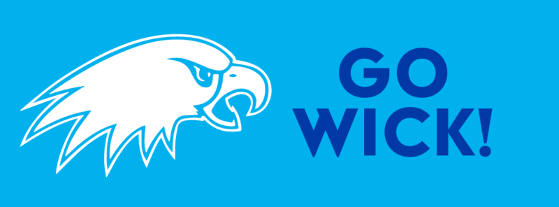 Hartwick College Swoop head with GO WICK!