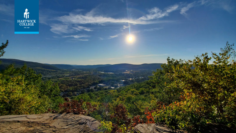 View of the Susquehanna River Valley from a top Hartwick College's Oyaron Hill