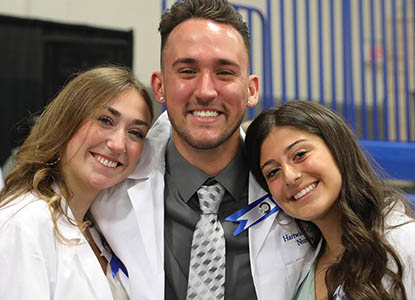 Hartwick College Nursing graduates after pinning ceremony