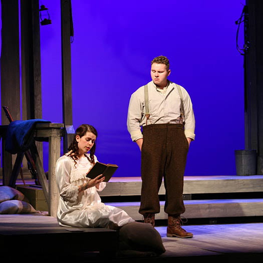 Hartwick student performing on stage