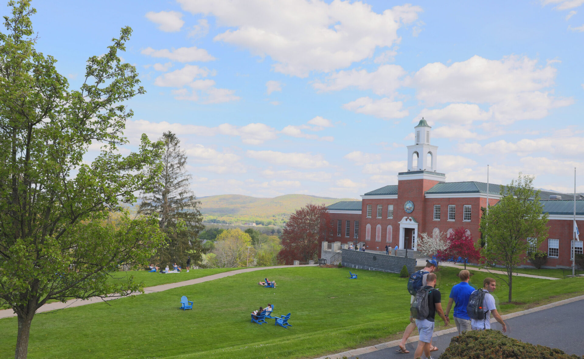 Campus View of Hartwick College, Frisbee Field and Yager Hall