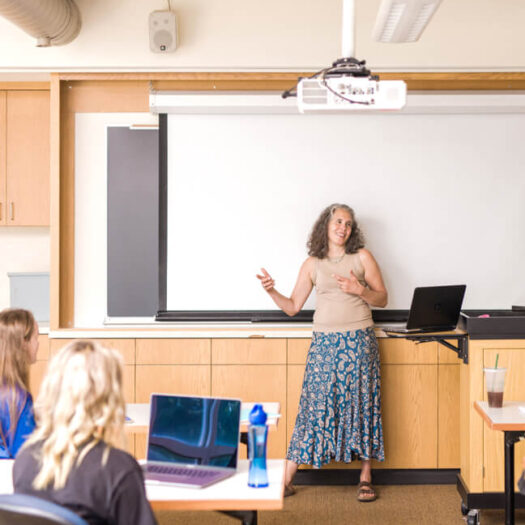 woman teaching class