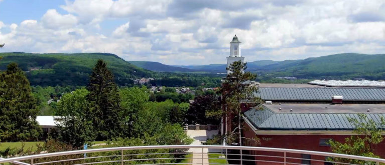 Valley view of Yager Hall on the Hartwick College campus