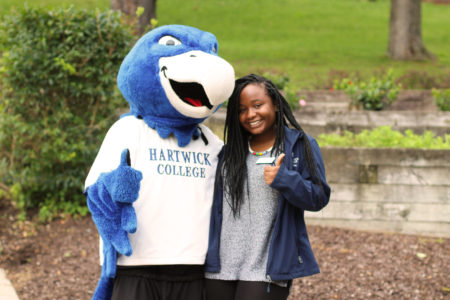 Hartwick Student with Swoop