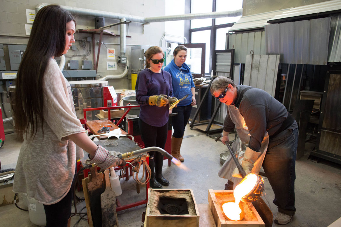 Glass blowing studio, Anderson Center for the Arts