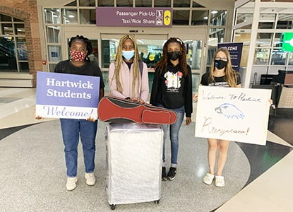 Hartwick International Students Arriving at airport