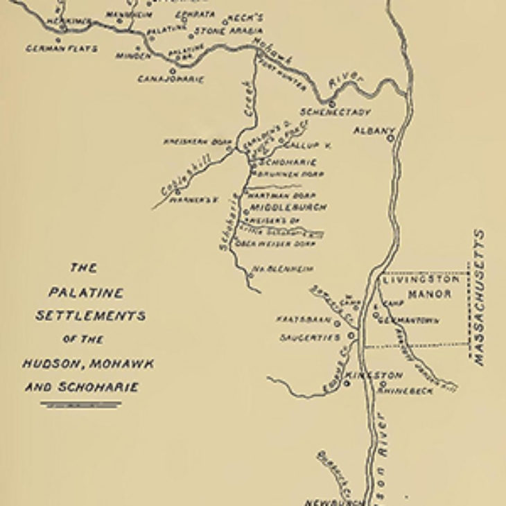 Map of Palatine Settlements in New York