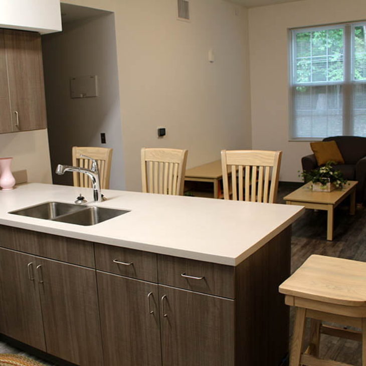 Hartwick College Apartment kitchen
