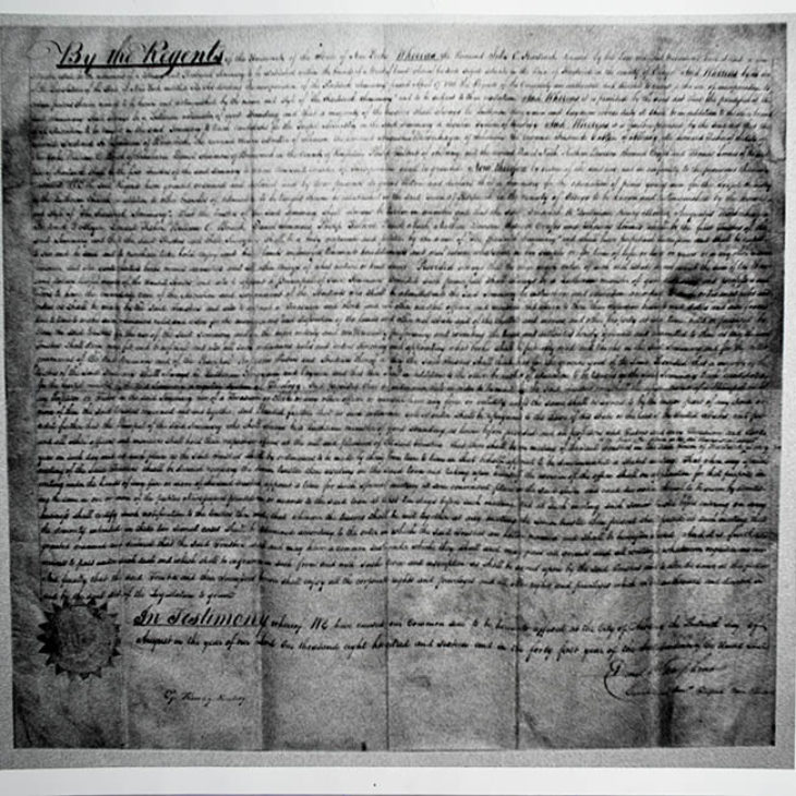 Hartwick Seminary Charter Document