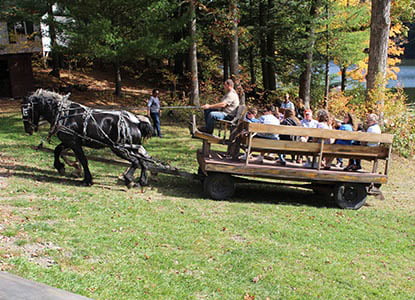 Fall Wagon Ride at Pine Lake