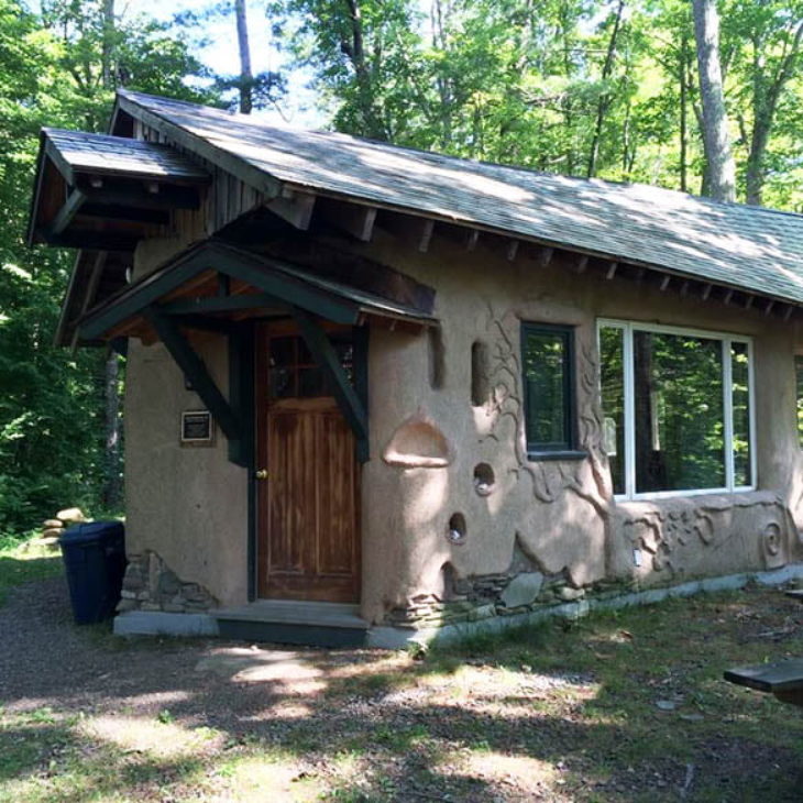 Cob House at Hartwick College's Pine Lake Environmental Campus