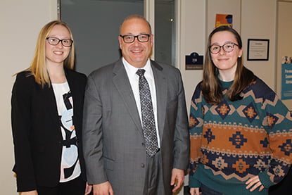 Hartwick students with Steven B. Epstein P’18