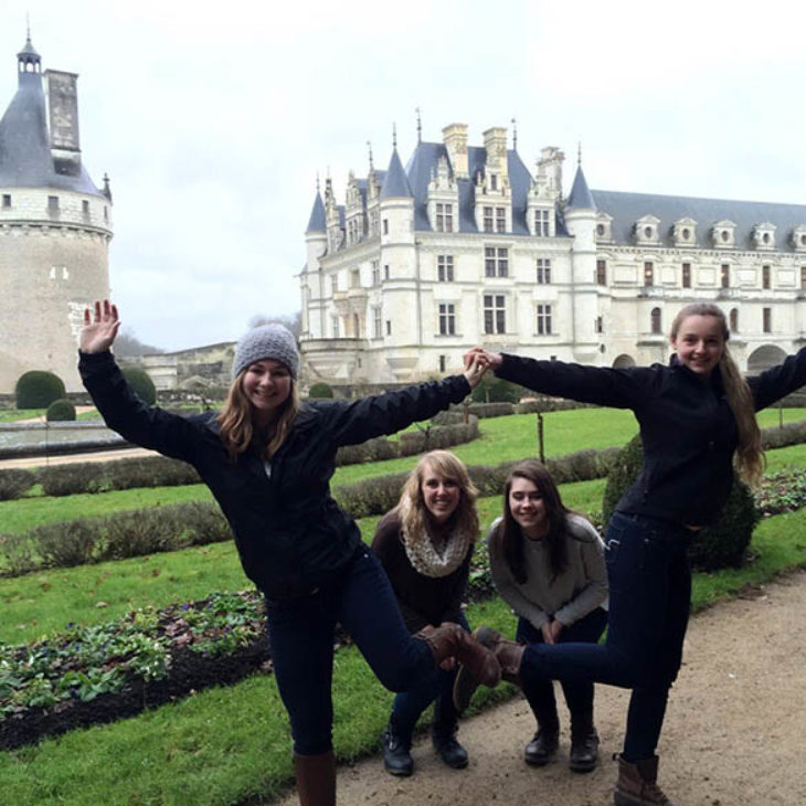 Hartwick College students in France