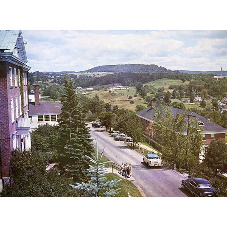 View from Bresee Hall, Hartwick College in 1950s