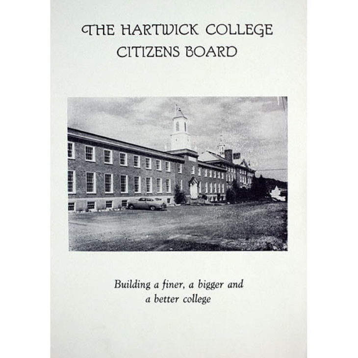 Hartwick College Citizens Board Campaign Brochure photo of Bresee and Arnold Halls- 