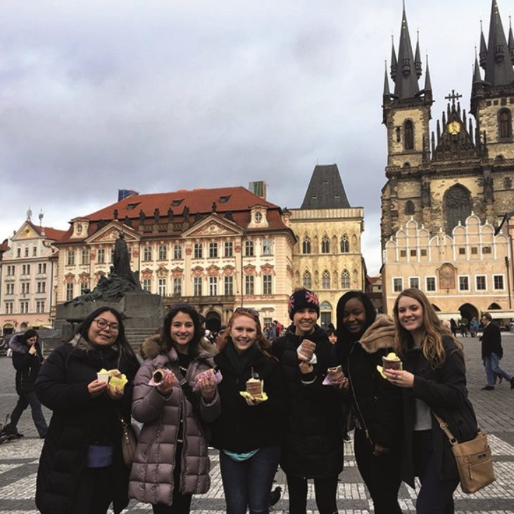 Hartwick students in Central Europe during J Term
