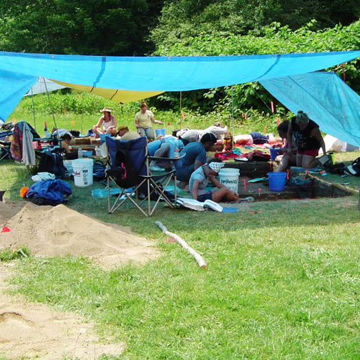 Hartwick College Archeology Field School Dig at Pine Lake Environmental Campus