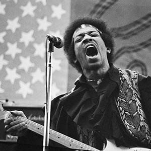 Larry Hulst, Jimi Hendrix at the Golden Bear Raceway, Cal Expo, April 26, 1970, photograph, courtesy of the artist