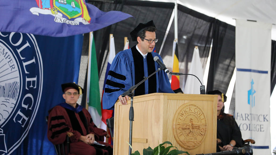 President Darren Reisberg speaking at Opening Convocation