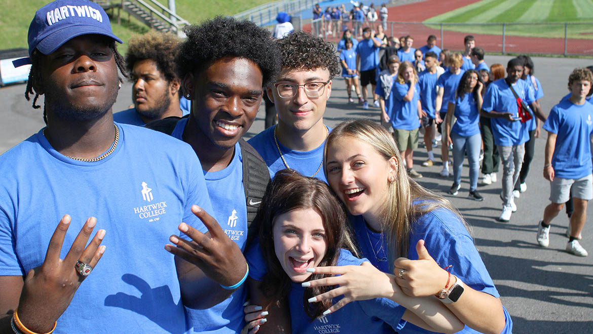 Members of the Class of 2026 gathering for Opening Convocation