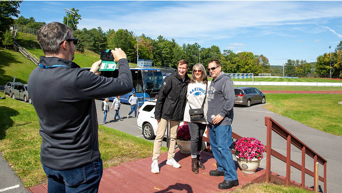 Hartwick College family during Fall 2022True Blue Weekend