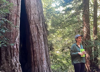 Tarrah Skye Smith teaching among CA Redwoods