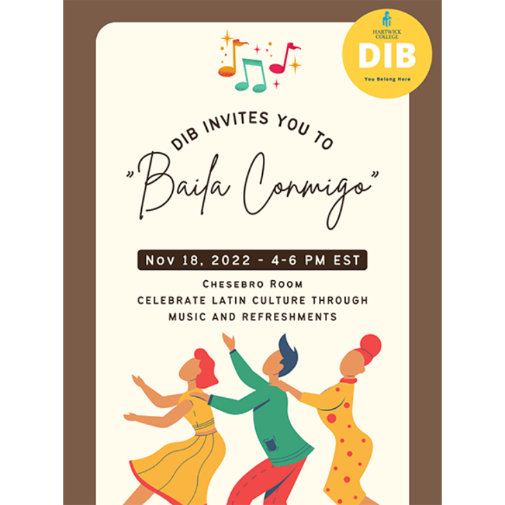 Hartwick College DIB Event Poster for Hispanic Heritage Month