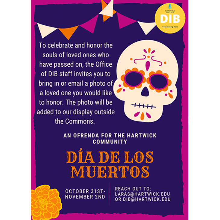 DIB Event poster for celebrating Day of the Dead