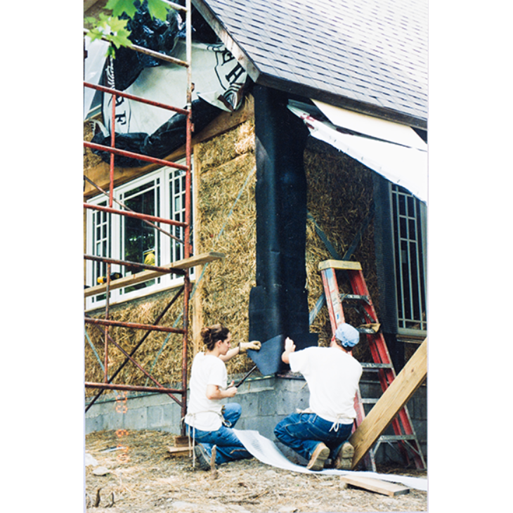 Strawbale house at Hartwick College's Pine Lake Environmental Campus