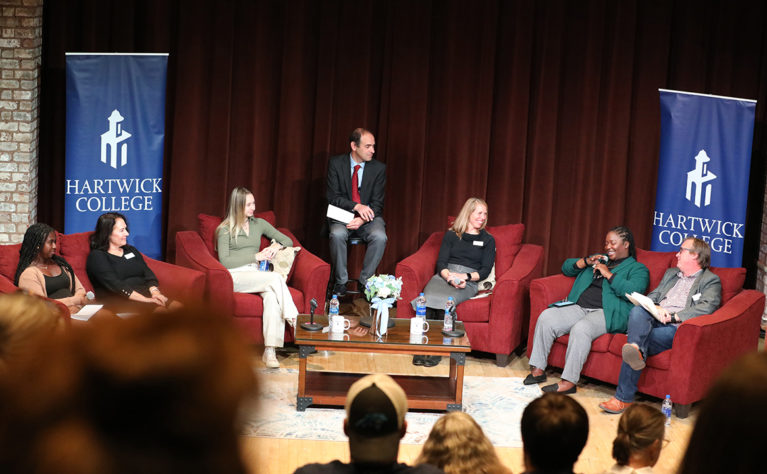 Hartwick College students, faculty and staff panel discussion
