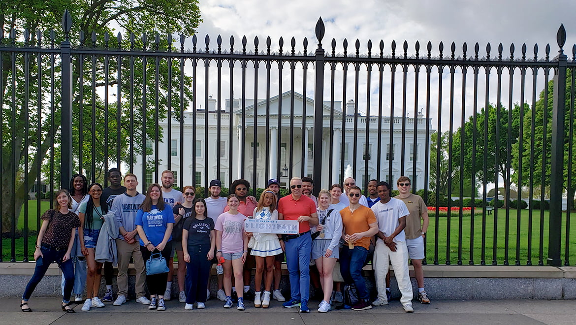 Hartwick College students during DC HOP at White House
