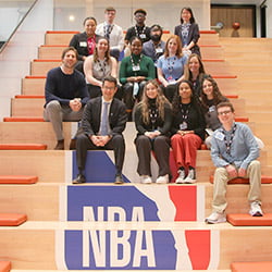 Hartwick College students during NYC HOP at the NBA