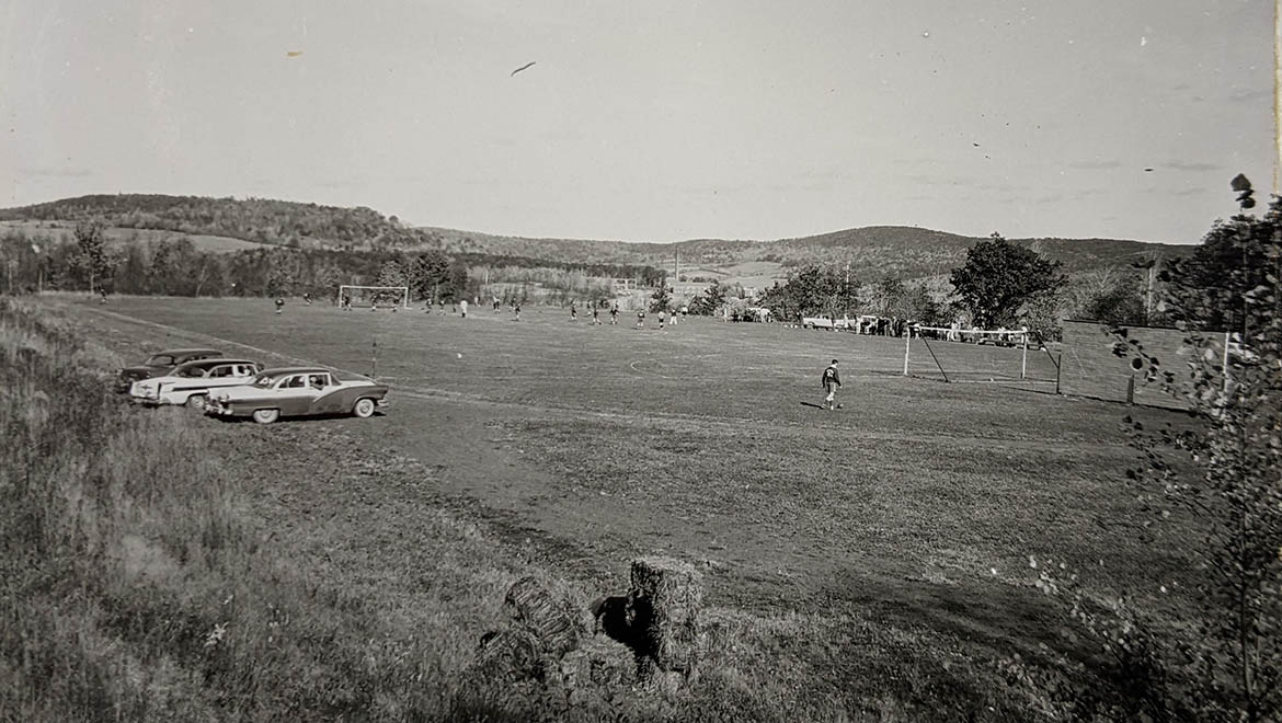 Hartwick College soccer field 1958