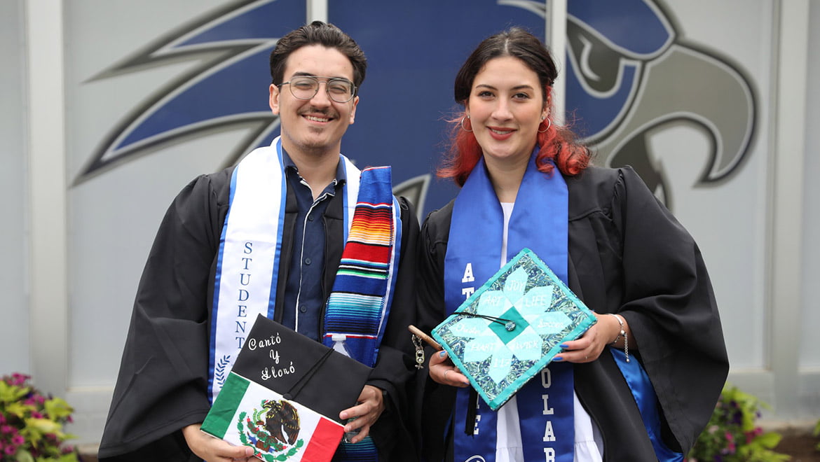 Hartwick College graduates after commencement ceremony