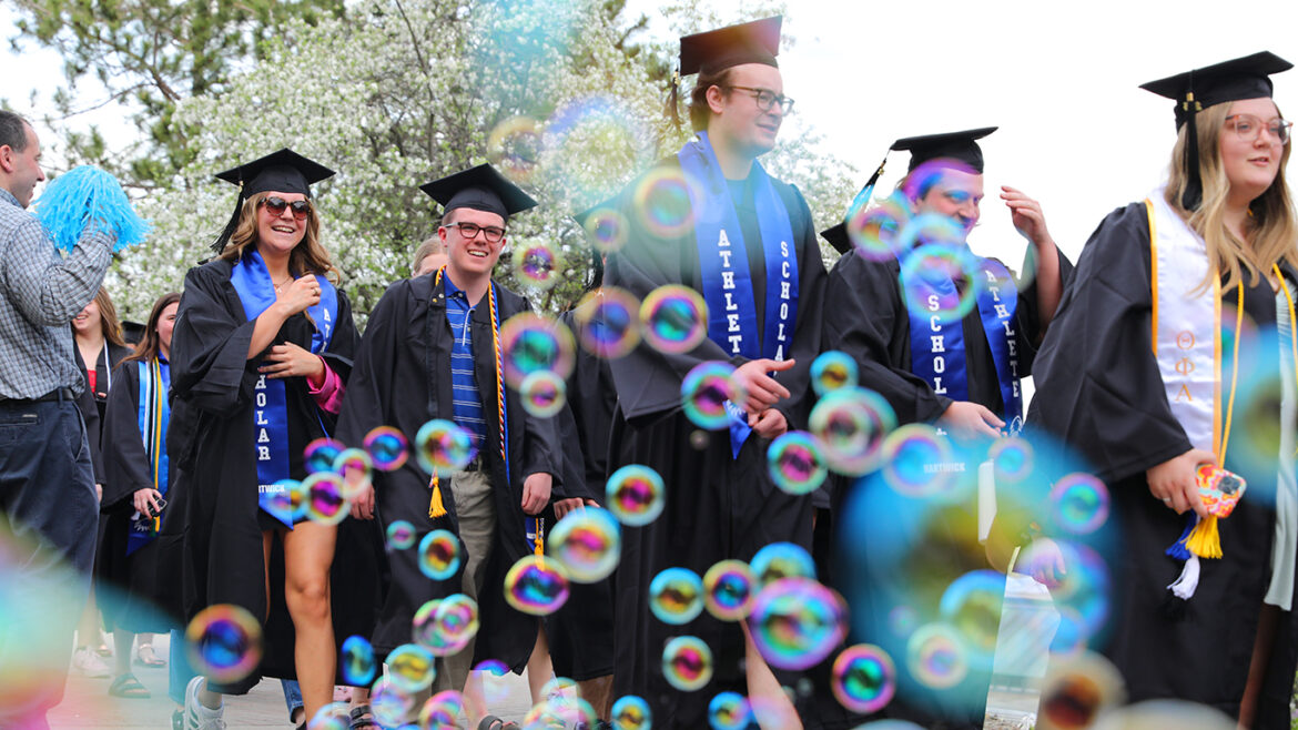 Class of 2023 during Last Walk on Founders' Way