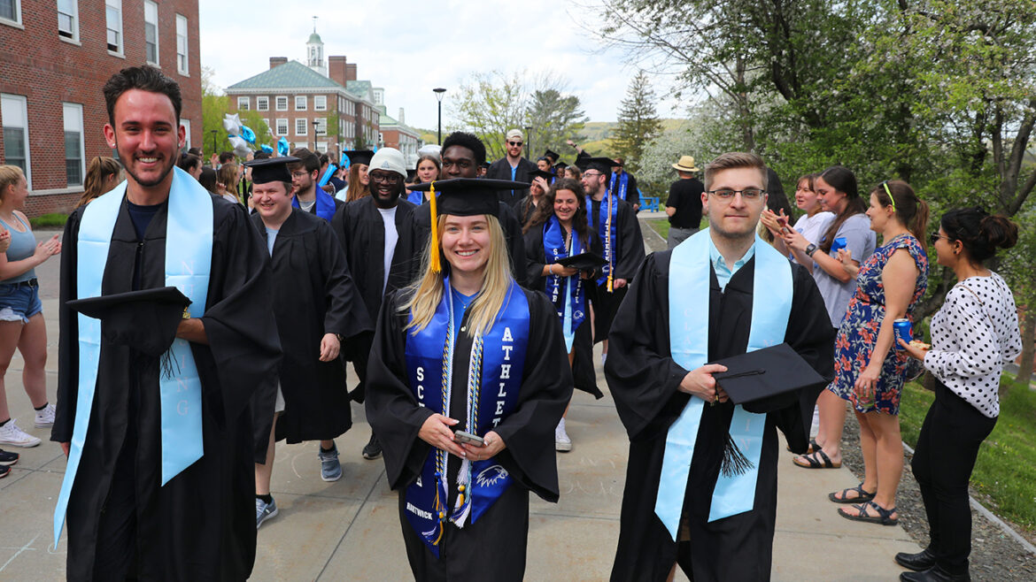 Class of 2023 during Last Walk on Founders' Way