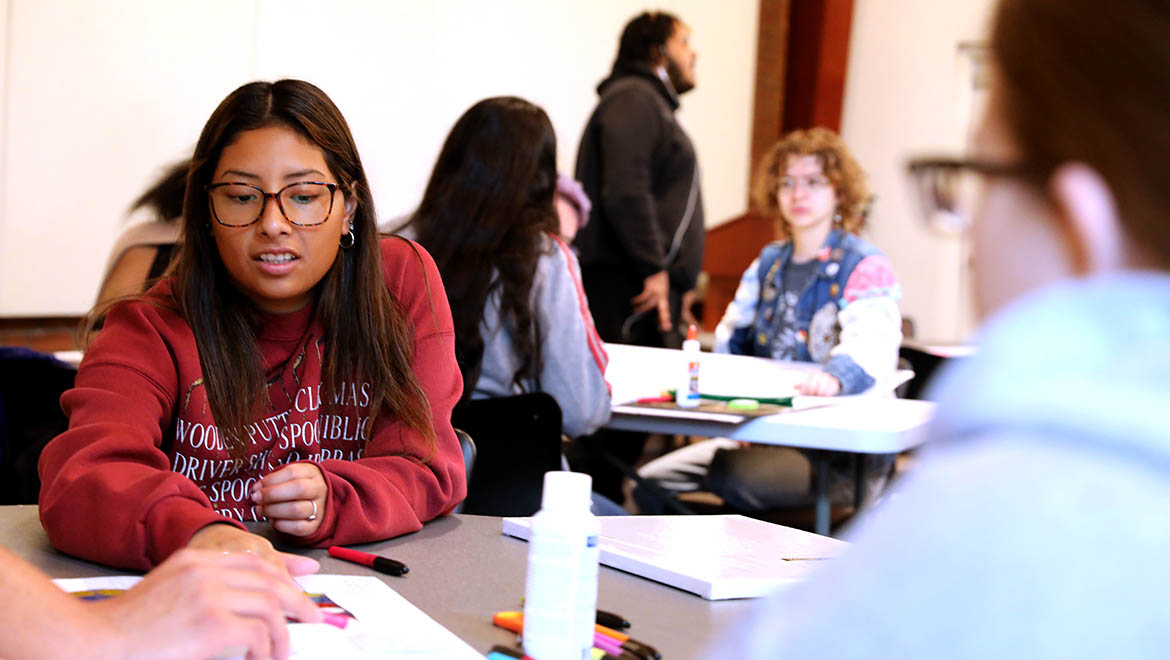 Hartwick College students during “Human Centered Design and Food,