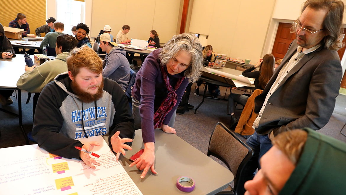 Hartwick College students and faculty during “Human Centered Design and Food,