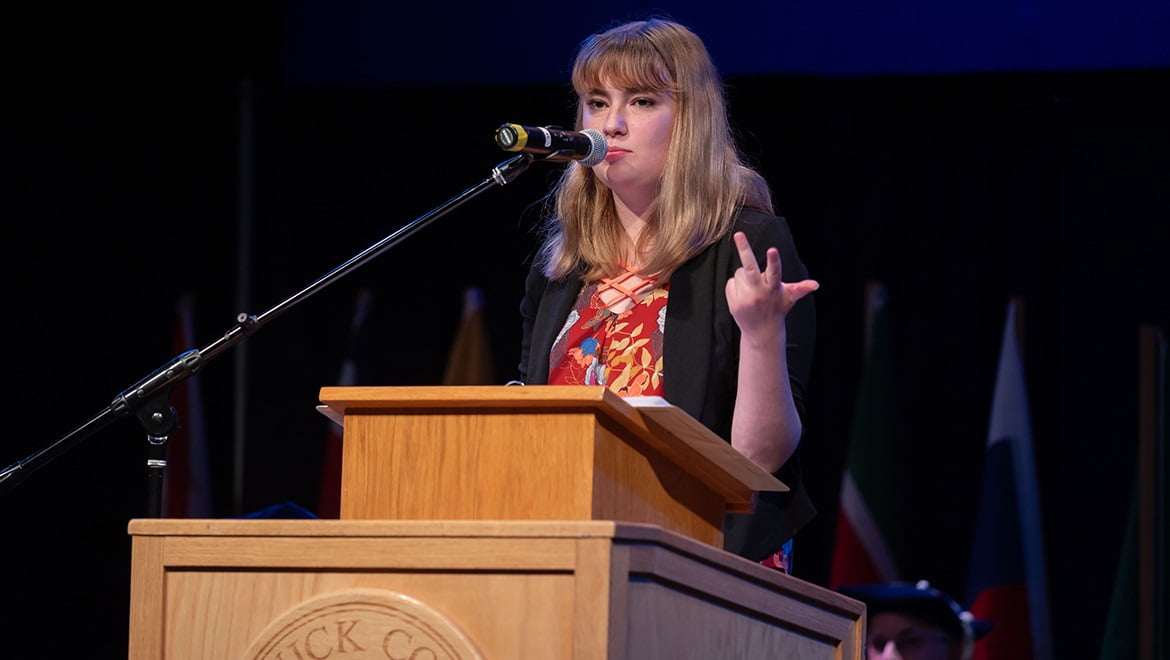 Avery Piefer ‘23, KELLOGG ORATORICAL PRIZE FINALIST